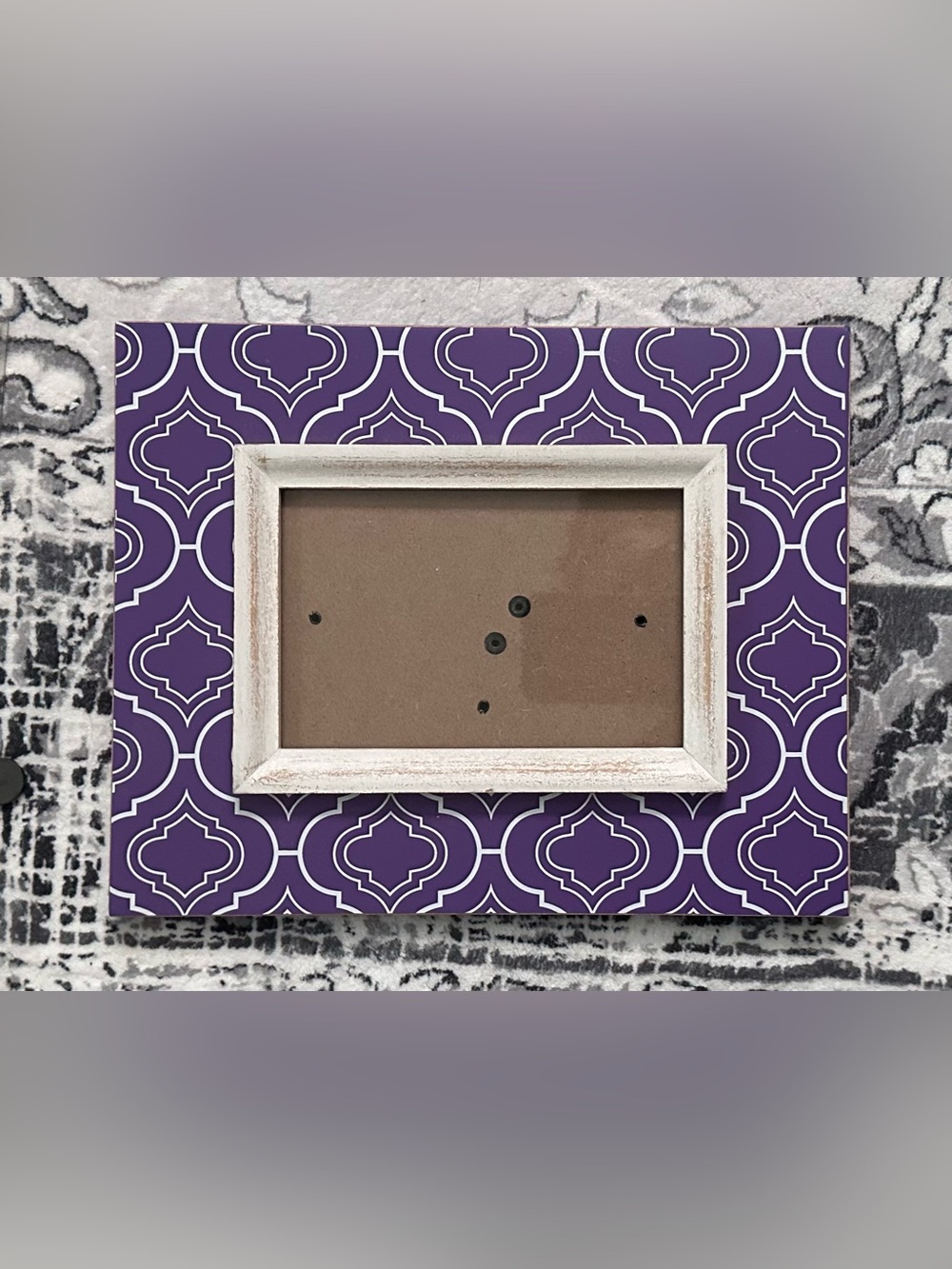 Purple Patterned Decorative Photo Frame by